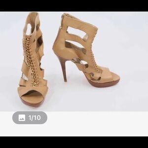 Stuart Wietzseman leather sandal booty size 8M chain-link gladiator